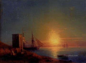 アイヴァゾフスキー イワン・コンスタンティノヴィッチ 夕暮れの海岸風景に登場 イヴァン・アイヴァゾフスキー Oil Paintings